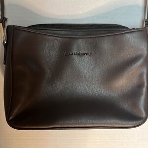 Liz Claborne Brown Crossbody Bag with Leather and Compact Design